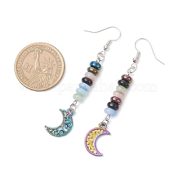 5 пара стеклянных сережек-подвесок EJEW-JE06644