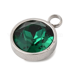 Pendentifs en acier inoxydable 304 sur le thème de la pierre de naissance de mai&nbsp;STAS-G082-17P-05