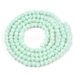 Hebras opacas de perlas de vidrio de imitación de jade de color sólido&nbsp;EGLA-A039-P2mm-D20