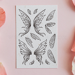 Individuelle Klarsichtstempel aus PVC-Kunststoff mit Sommermotiv&nbsp;DIY-WH0631-0240