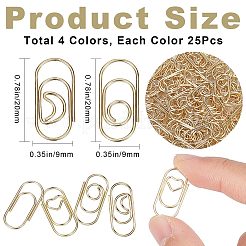 100 шт. 4 вида скрепок из углеродистой стали FIND-CP0001-48