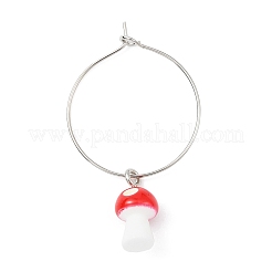 Подвески для бокалов из грибной смолы AJEW-JO00231