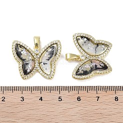 Настоящие 18-каратные позолоченные подвески из латуни с микропаве из кубического циркония&nbsp;KK-R161-05G-06