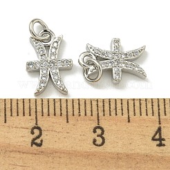 Porte micro ouvrent pendentifs zircone cubique en laiton de placage&nbsp;KK-K386-02K-P