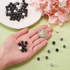 120шт 6 стиля натуральных и синтетических драгоценных камней круглые бусины наборы G-CJ0001-46