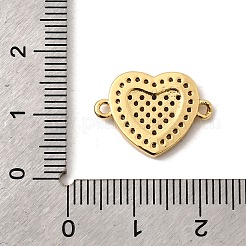 Подвески в форме сердца из латуни с микро-паве и прозрачным кубическим цирконием KK-I360-013G-01