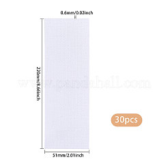 クロスステッチ制作用の綿アイーダ布ブックマーク30個  長方形  ホワイト  220x51x0.6mm&nbsp;AJEW-GL0002-99B