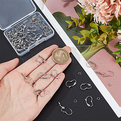 40 шт. фурнитура для сережек из нержавеющей стали 304&nbsp;STAS-UN0052-48