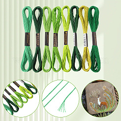 8 моток 8 цвета 6-слойная полиэфирная мулине для вышивания&nbsp;OCOR-CY0002-09C