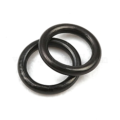 イオンプレーティング（IP）304ステンレス鋼クローズド丸カン  ラウンド  ブラック  5x0.8mm&nbsp;STAS-G393-06B-03
