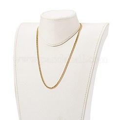 Halsketten aus kubanischen Gliederketten aus Edelstahl 304 mit Diamantschliff&nbsp;NJEW-JN03367-01