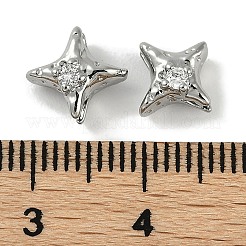 Латунные микро проложить кубического циркония бусы KK-P283-21P