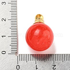 Natürlich gefärbte Parfümflaschenanhänger aus weißer Jade&nbsp;G-K338-22G-12