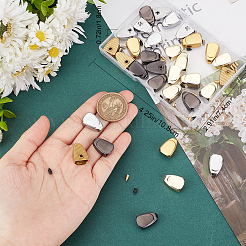 32 комплект наконечников для шнура из цинкового сплава 4 цветов FIND-GF0004-92