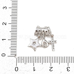 Латунные микропаве прозрачные подвески с фианитом&nbsp;KK-Z151-03P-01