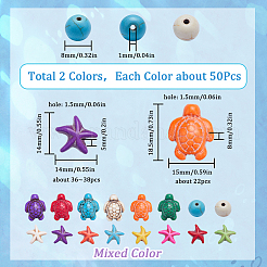 4 нити 4 стилей синтетические бирюзовые окрашенные нити&nbsp;TURQ-SC0001-12