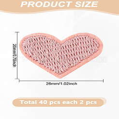 40 шт. 20 цвета компьютеризированная вышивка ткань утюгом / пришить патчи&nbsp;DIY-LP0001-10