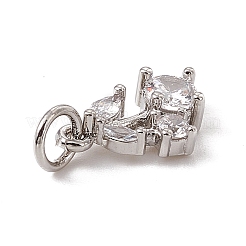 Латунные микро проложить кубического циркония подвески&nbsp;ZIRC-F132-05P