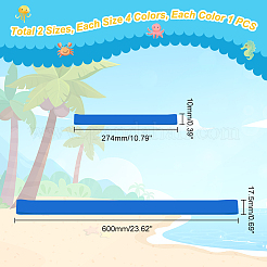 Наборы силиконовых полотенец синей серии AJEW-WH0016-31A