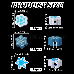 330шт 3 стиля новогодняя тема ручной работы бусины из полимерной глины&nbsp;CLAY-NB0001-74