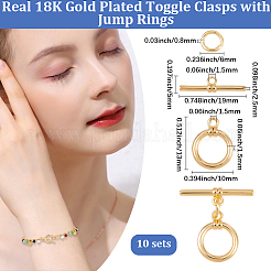 10 комплект латунных застежек-тоглов&nbsp;KK-BBC0021-08