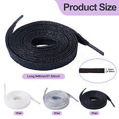 3 пара шнурков из полиэстера двух цветов&nbsp;AJEW-TA0002-36B