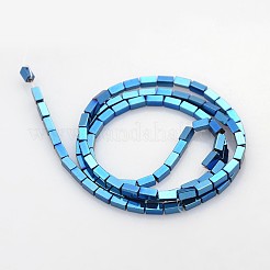Ematite sintetico non magnetico placca perline cuboide fili&nbsp;G-J213A-M