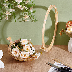 Плоские плетеные полоски из натурального бамбука&nbsp;DIY-WH0740-12B