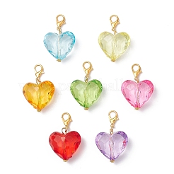 Подвеска в виде сердца из прозрачного акрила&nbsp;HJEW-JM04124