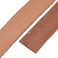 2m平革紐  ジュエリー作りのための  淡い茶色  25x2mm  約2.19ヤード（2m）/ pc&nbsp;LC-WH0007-07C-04