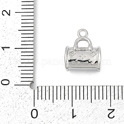真鍮チャーム  カドミウムフリー＆ニッケルフリー＆鉛フリー  バッグのチャーム  プラチナ  11.5x9.5x6.5mm  穴：1.4mm&nbsp;LS-KK-U054-01P-02