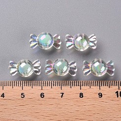 透明なアクリルビーズ  二層ビーズ  ABカラー  キャンディ  アクアマリン  9x17x8.5mm  穴：2mm  約960個/500g&nbsp;TACR-S152-03B-SS2111