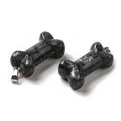 Натуральные черные лабрадоритовые подвески&nbsp;G-K353-02P-07