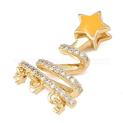 Рождественские латунные подвески с микропаве из фианита&nbsp;LS-KK-K413-01B-G