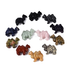 Set di statuette a forma di cammello in pietre preziose miste&nbsp;G-Q615-08