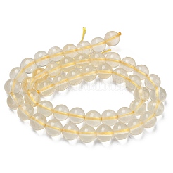 Нити из натуральных бусин лимонного кварца (обработанных нагреванием)&nbsp;G-K365-F02-8mm