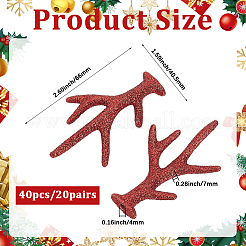 40шт. бархатная ветка снеговика из рогов оленя&nbsp;DOLL-GF0001-08A