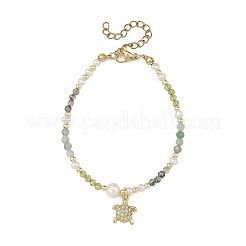 Messing Micro Pave klare Zirkonia Charm Armbänder&nbsp;BJEW-JB14399