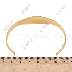 宗教聖ベネディクト201ステンレススチールカフバングル（女性用）  ゴールドカラー  1/2インチ（1.4cm）  内径：61.5x49&nbsp;BJEW-K301-01G