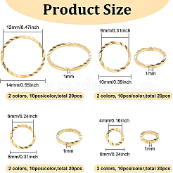 80 Uds 8 anillos de unión de latón estilo&nbsp;KK-BC0009-03