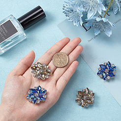 4 шт. 2-цветные пряжки для обуви из платинового сплава&nbsp;ALRI-NB0001-09P