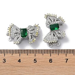 Латунные застежки из прозрачного кубического циркония с микропаве KK-F867-37P