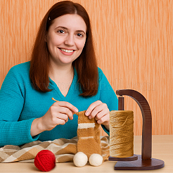 Зажим для пряжи из древесины бука&nbsp;TOOL-WH0816-007B