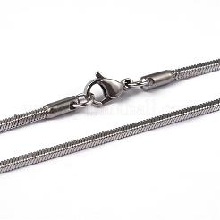 Не тускнеющие квадратные цепочки-змейки из нержавеющей стали 304&nbsp;NJEW-K049-06P