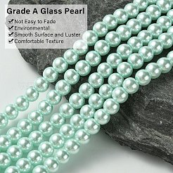 Экологичные нити жемчужных бусин из окрашенного стекла HY-A008-6mm-RB043