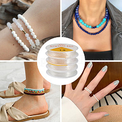 4 рулон круглой кристаллической эластичной нити&nbsp;EW-TA0001-09D