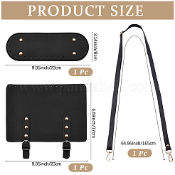 1 ensemble de fond de sac et de poignées en cuir PU&nbsp;AJEW-CL0001-62A