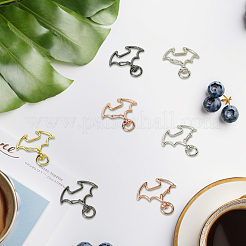 30 комплект двухцветных поворотных застежек из сплава FIND-SC0017-69