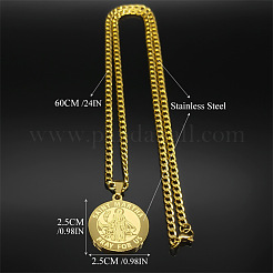 Кулон с медалью Святой Марфы из нержавеющей стали 304&nbsp;FS-WGFDDE9-01