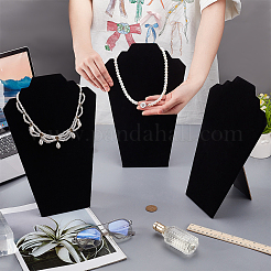 Бархатные с картонными стендами для ожерелья и бюста NDIS-WH0017-05A